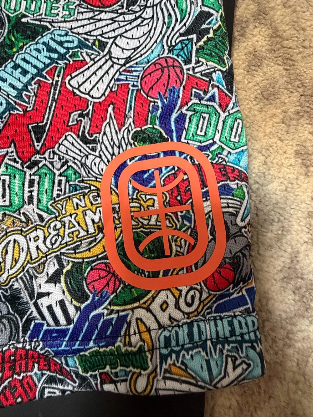 Overtime Multicolor Basketball Graphic Athletic Shorts